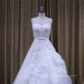 A Line Organza Lace Applique New Style Hotsale Wedding Dress